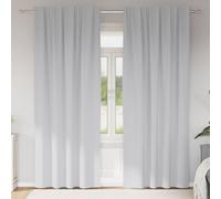 vidaXL Blackout Curtains with Rings 2 pcs Pale Grey 225 x 140 cm