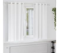 vidaXL Blackout Curtains with Rings 2 pcs Pure White 175 x 140 cm