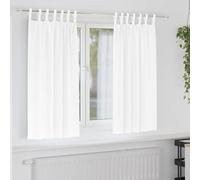 vidaXL Blackout Curtains with Rings 2 pcs Pure White 175 x 140 cm