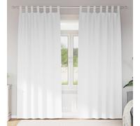 vidaXL Blackout Curtains with Rings 2 pcs Pure White 260 x 140 cm