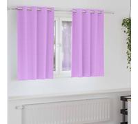 vidaXL Blackout Curtains with Rings 2 pcs Purple 140 x 140 cm