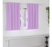 vidaXL Blackout Curtains with Rings 2 pcs Purple 140 x 140 cm