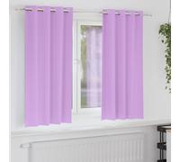 vidaXL Blackout Curtains with Rings 2 pcs Purple 175 x 140 cm