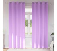 vidaXL Blackout Curtains with Rings 2 pcs Purple 225 x 140 cm