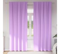 vidaXL Blackout Curtains with Rings 2 pcs Purple 245 x 140 cm