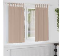 vidaXL Blackout Curtains with Rings 2 pcs Taupe 175 x 140 cm Polyester