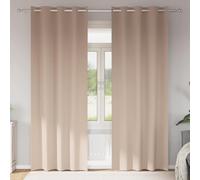 vidaXL Blackout Curtains with Rings 2 pcs Taupe 245 x 140 cm Polyester, Brown