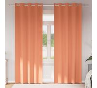 vidaXL Blackout Curtains with Rings 2 pcs Terracotta 225 x 140 cm