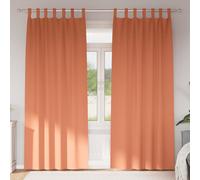 vidaXL Blackout Curtains with Rings 2 pcs Terracotta 225 x 140 cm