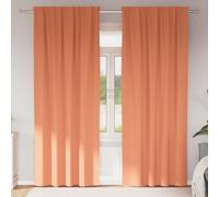 vidaXL Blackout Curtains with Rings 2 pcs Terracotta 260 x 140 cm
