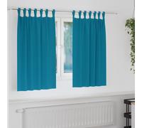 vidaXL Blackout Curtains with Rings 2 pcs Turquoise 140 x 140 cm