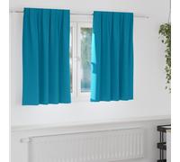 vidaXL Blackout Curtains with Rings 2 pcs Turquoise 140 x 140 cm