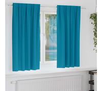vidaXL Blackout Curtains with Rings 2 pcs Turquoise 175 x 140 cm