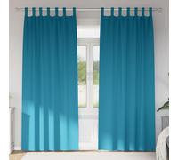 vidaXL Blackout Curtains with Rings 2 pcs Turquoise 225 x 140 cm