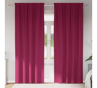 vidaXL Blackout Curtains with Rings 2 pcs Wine Red 225 x 140 cm