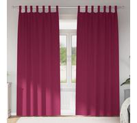 vidaXL Blackout Curtains with Rings 2 pcs Wine Red 225 x 140 cm