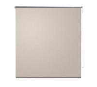 vidaXL Blackout Roller Blinds in Beige - 120 x 175 cm, Thermoplastic Coated for Insulation, Easy Install with Included Accessories for Wall or Ceiling Mounting, Pull Chain Operation