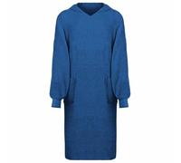 vidaXL Robe Navy L Cotton, Elegant Minimalist Lounge Robe, Breathable Cotton for Relaxation Wear, Lightweight Comfort for Everyday Indoor Loungewear