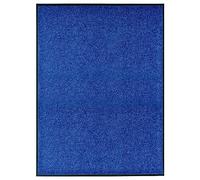 vidaXL Blue Indoor/Outdoor Doormat - Non-slip PVC Backing, Easy Maintenance with Machine Washability, Versatile Use for Entryways, Patios, Garages