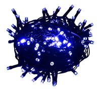 vidaXL Blue LED String 30m DIY Decorative Lights for Parties, Weddings and Holidays, USB Powered with Dark Green Cable