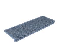 vidaXL Blue Stair Mats with Sisal-Look - Set of 15, Self-Adhesive, Sound Dampening, and Non-Slip, Designed for Easy Installation and Durability