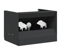 vidaXL Boar Shaped Indoor Storage Box Steel Corrosion Resistant Heat Resistant 29 x 22 x 20 cm Indoor Outdoor Compact Design Durable For