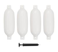 vidaXL Boat Bumper 4 pcs White 58.5x16.5 cm PVC