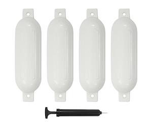 vidaXL Boat bumpers 3.45 kg 51 x 14 cm White PVC