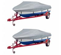 vidaXL Boat Covers 2 pcs Grey Length 427-488 cm Width 229 cm