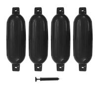 vidaXL Boat Fenders 4 pcs Black 58.5x16.5 cm PVC