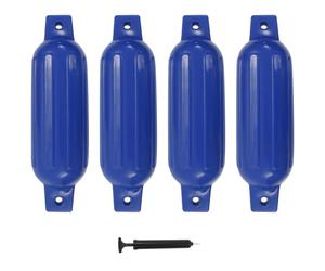 vidaXL Boat Fenders 4 pcs Blue 41x11.5 cm PVC