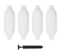 vidaXL Boat Fenders 4 pcs White 41x11.5 cm PVC