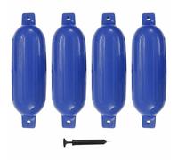 vidaXL Boat Fenders Inflatable Yacht Boat Bumper for Docking 4 pcs Blue PVC