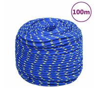(blue, 10 mm/ 100 m) Marine Rope Dock Coil Boat Line Polypropylene Rope Multi Sizes Multi Colours