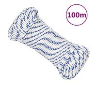 vidaXL Boat Rope White 5 mm 100 m Polypropylene