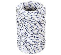vidaXL Boat Rope Anchor Line Braided Cord UV Resistant Ship Marine Yacht Coil Rope Abrasion Resistant White 2 mm 100 m Polypropylene