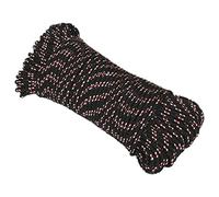 vidaXL Boat Rope Anchor Line Braided Cord UV Resistant Ship Marine Yacht Coil Rope Abrasion Resistant Black 3 mm 25 m Polypropylene, Black and Red