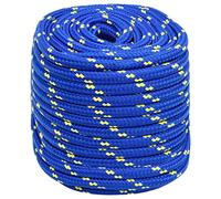 vidaXL Boat Rope Anchor Line Braided Cord UV Resistant Ship Marine Yacht Coil Rope Abrasion Resistant for Sailing Blue 18 mm 100 m Polypropylene