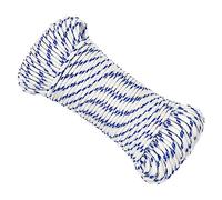 vidaXL Boat Rope Anchor Line Braided Cord UV Resistant Ship Marine Yacht Coil Rope Abrasion Resistant White 5 mm 50 m Polypropylene, White and Blue