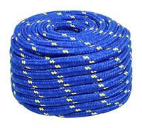 vidaXL Boat Rope Anchor Line Braided Cord UV Resistant Ship Marine Yacht Coil Rope Abrasion Resistant for Sailing Blue 20 mm 100 m Polypropylene