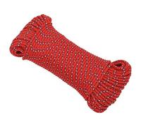 vidaXL Boat Rope - Durable Polypropylene Rope for Sailing, Boating, and Yachting- Weather-Resistant- Easy to Handle- 5mm Thickness, 150kg Breaking Strength- 25m Red Rope