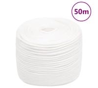 vidaXL Boat Rope Full White 10 mm 50 m Polypropylene