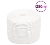 vidaXL Boat Rope Full White 8 mm 250 m Polypropylene