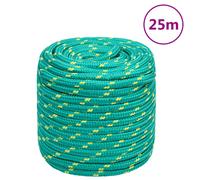 Boat Rope Green 18 mm 25 m Polypropylene Anchor Line Ship Braided Cord vidaXL
