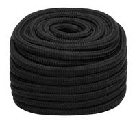 vidaXL Black Polypropylene Marine Rope - 20MM, 100M - Ideal for Sailing, Yachting, Camping, Kayaking, and Fishing