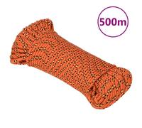 vidaXL Boat Rope Orange 3 mm 500 m Polypropylene