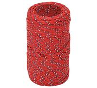 vidaXL Boat Rope Red 2mm x 25m - Durable Polypropylene Anchor Line for Sailing/Boating/Yachting, Weather-Resistant Ship Braided Cord, Versatile Rigging & Dock Line