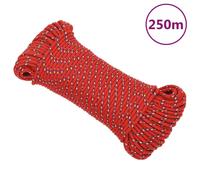 vidaXL Boat Rope Red 3 mm 250 m Polypropylene