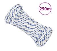 vidaXL Boat Rope White 5 mm 250 m Polypropylene