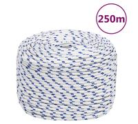 vidaXL Boat Rope White 8 mm 250 m Polypropylene